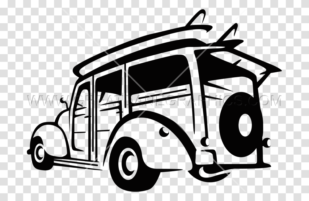 Woody Surf Wagon Production Ready Artwork For T Shirt Printing, Vehicle, Transportation, Fire Truck, Car Transparent Png