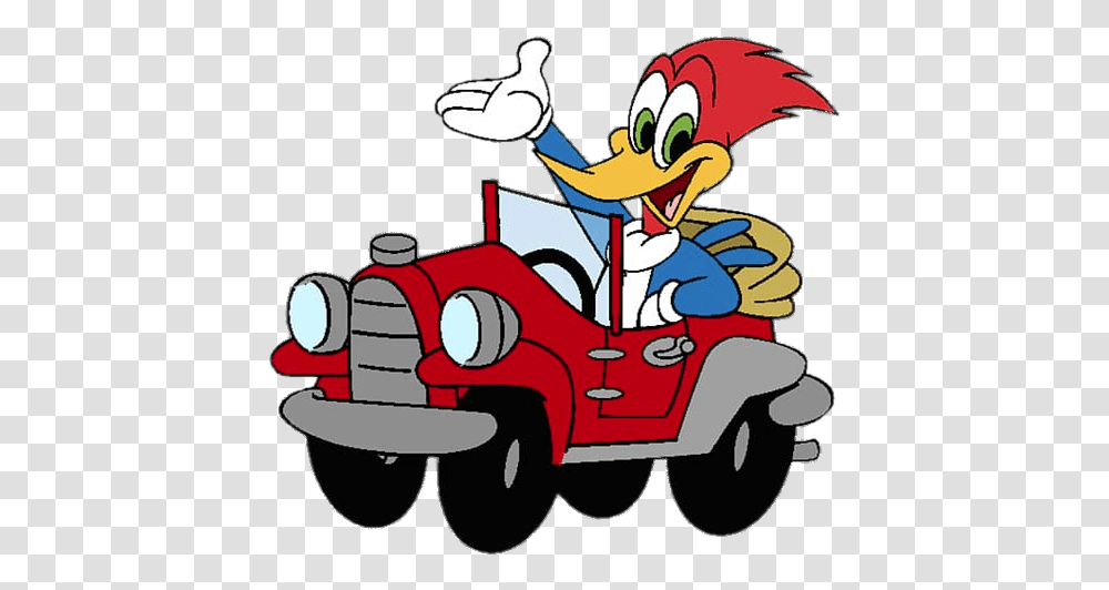 Woody Woodpecker Car, Vehicle, Transportation, Buggy, Kart Transparent Png
