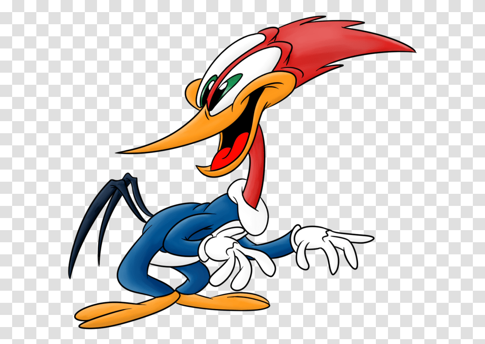 Woody Woodpecker Looks Shocked Kartun Woody Woodpecker Racing, Dragon, Seafood, Animal, Person Transparent Png