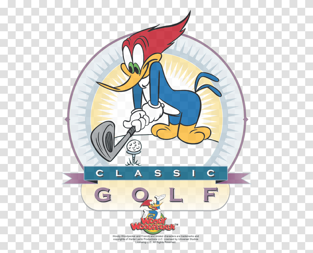 Woody Woodpecker Playing Golf, Outdoors, Nature, Water, Washing Transparent Png