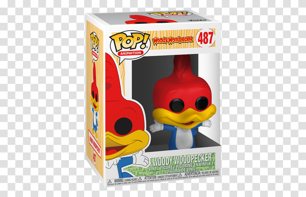 Woody Woodpecker Pop Vinyl, Label, Toy, Advertisement Transparent Png