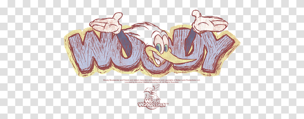 Woody Woodpecker Sketchy Bird Women's Tshirt Language, Art, Drawing, Doodle, Painting Transparent Png