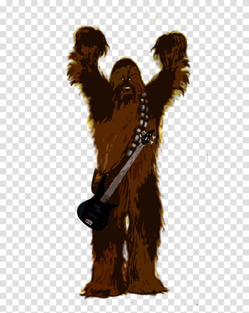 Wookie 4 Image Bass Player Chewbacca, Camel, Mammal, Animal, Guitar Transparent Png
