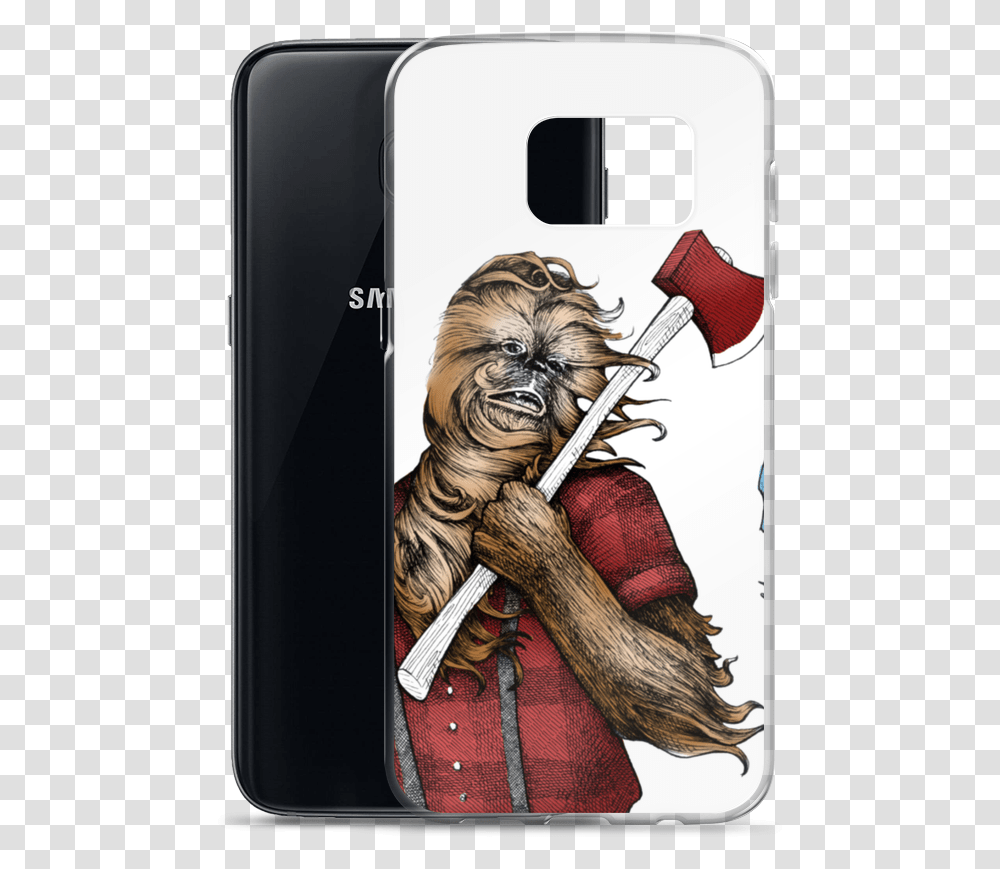 Wookiejackcolor Mockup Case With Phone Default Samsung Mobile Phone, Electronics, Tool, Cell Phone, Person Transparent Png