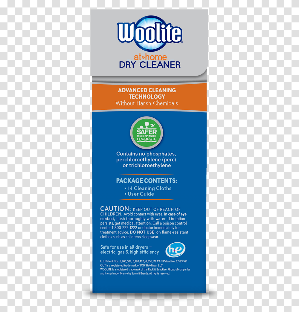 Woolite At Home Dry Cleaner Fresh Scent Package Side Woolite, Advertisement, Poster, Flyer, Paper Transparent Png