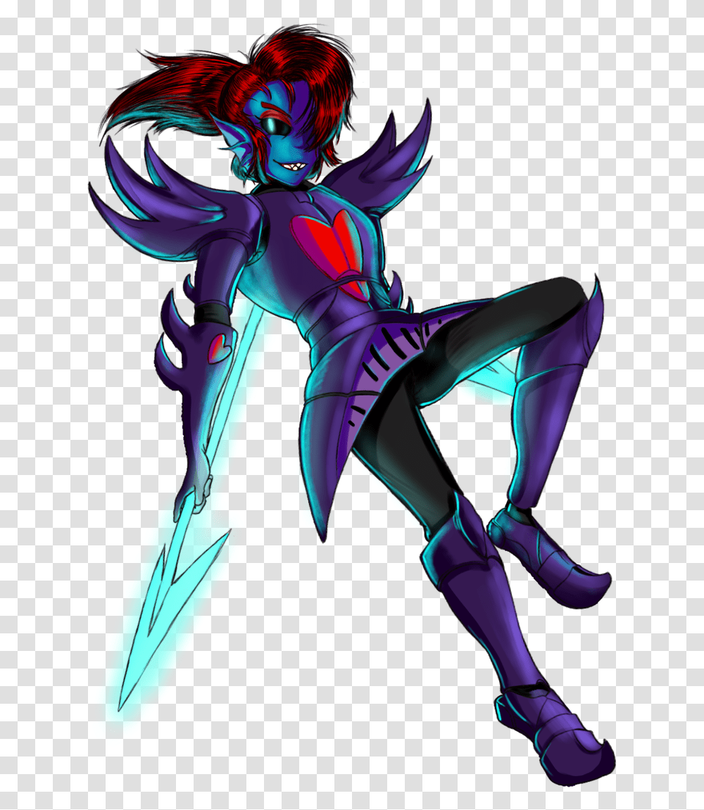 Wooo Finally Finished Undyne The Undying Really Happy Cartoon, Person, Pattern, Costume Transparent Png