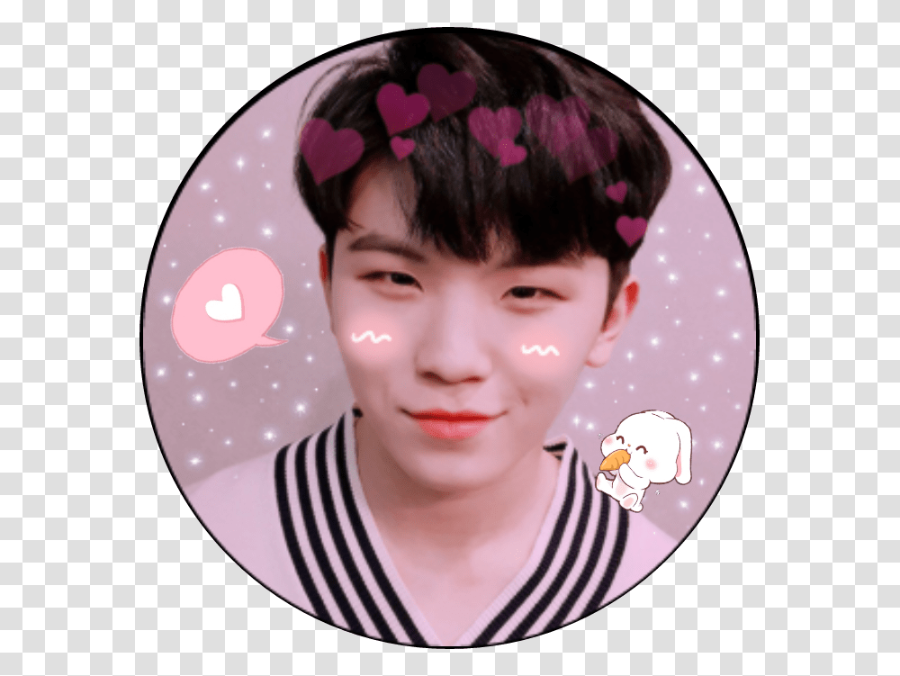 Woozi Seventeen Icon Edit Soft Mochi Woozi Seventeen Icon, Face, Person, Smile, Female Transparent Png