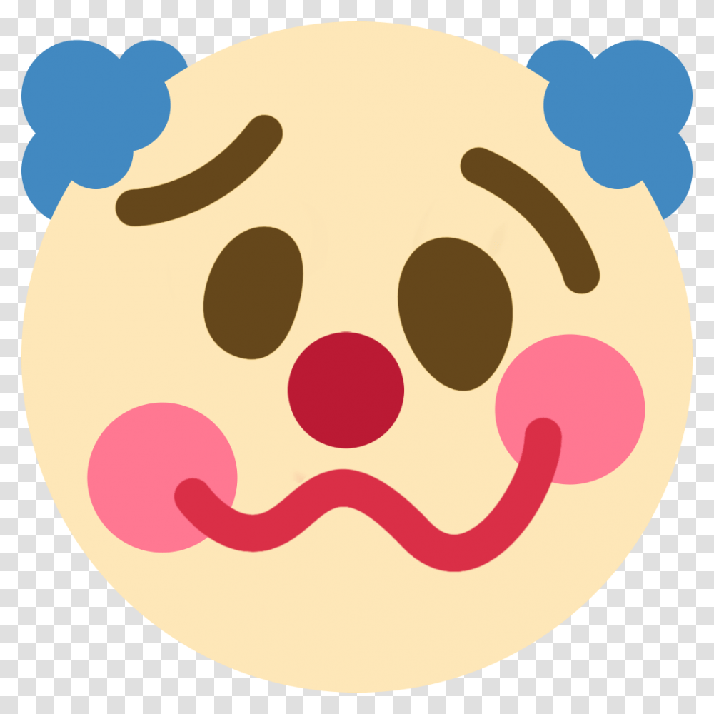 Woozy Clown Discord Emoji Pensive Clown, Food, Cookie, Biscuit, Sweets Transparent Png