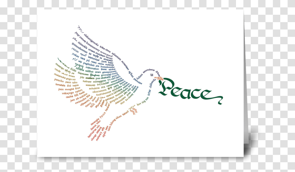 Wor D Peace Dove Greeting Card Illustration, Bird, Animal, Eagle, Pigeon Transparent Png