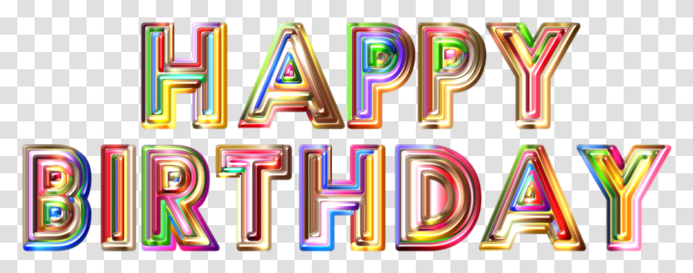 Word Art Birthday Word, Pac Man, Lighting Transparent Png