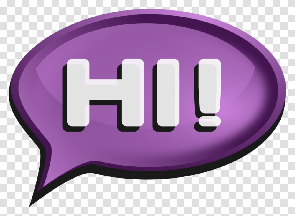 Word Clipart Speech Bubble Hi Clip Art, Label, Purple, Number Transparent Png