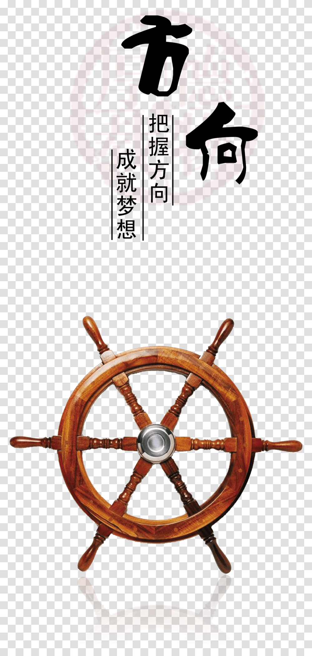 Word Design Chinese Style About Directions Inspirational Ship Steering Wheel, Machine Transparent Png