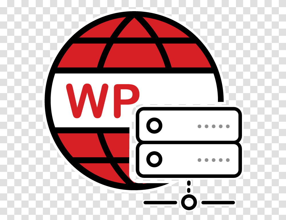 Wordpress Hosting Hosting Logo Red, Text, Symbol, Trademark, Label Transparent Png