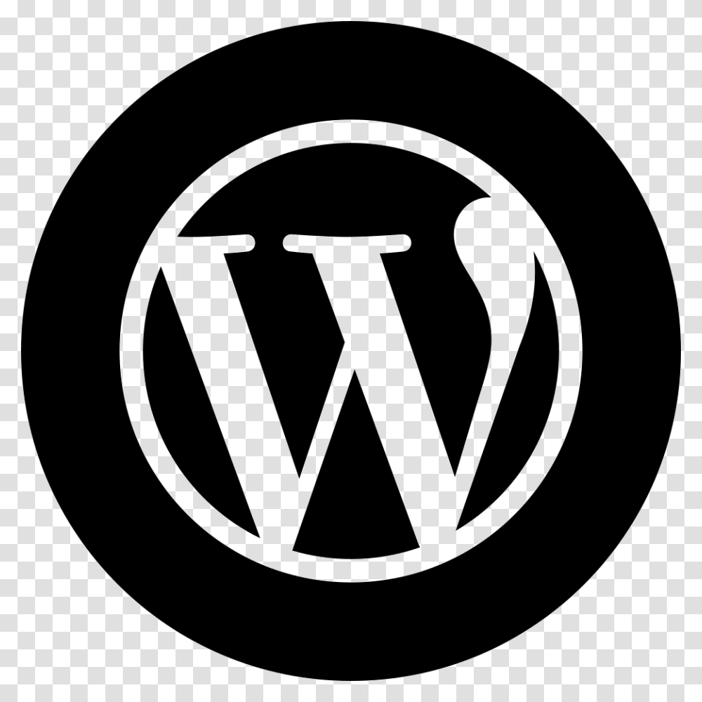 Wordpress Logo Background Wordpress Logo, Trademark, Stencil, Label Transparent Png
