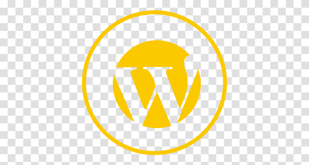 Wordpress Ring Icon Yellow Instagram Logo Background, Symbol, Trademark, Emblem, Badge Transparent Png