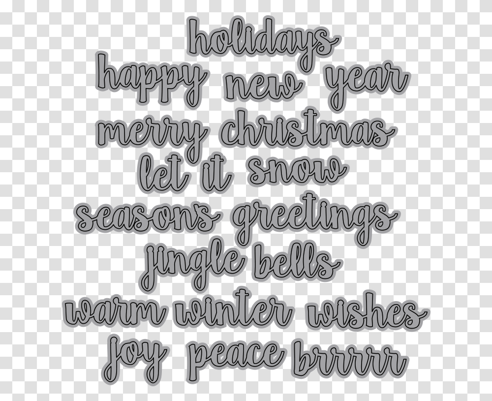 Words 5 Winter Wishes Calligraphy, Alphabet, Handwriting, Flyer Transparent Png