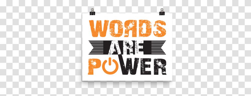 Words Are Power Poster, Alphabet, Label, Housing Transparent Png