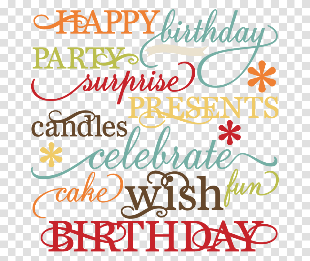 Words For The Birthday, Handwriting, Calligraphy, Alphabet Transparent Png