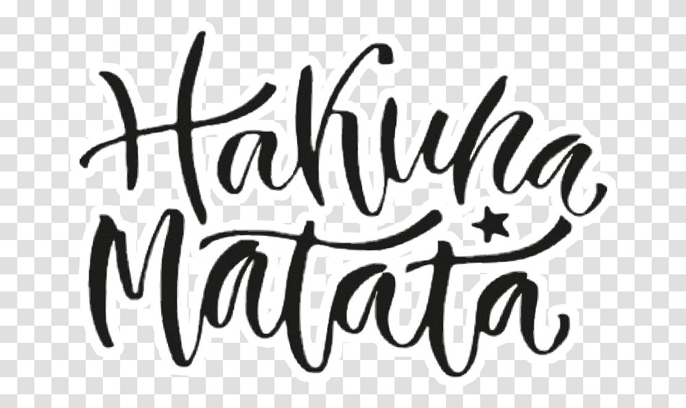 Words Hakunamatata Lionsking Knigderlwen Disney Printable Hakuna Matata Quotes, Calligraphy, Handwriting, Label Transparent Png