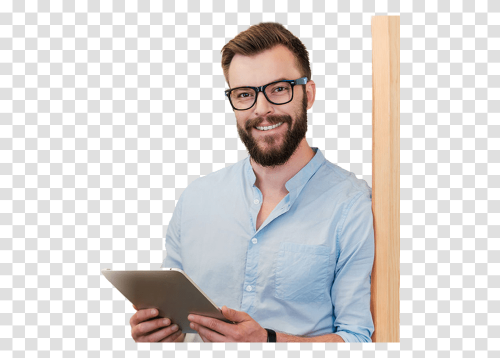 Work Flow Image Happy Customer With Quality, Person, Human, Face, Computer Transparent Png