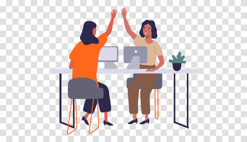 Work High Five Clipart, Person, Human, Dating, Standing Transparent Png