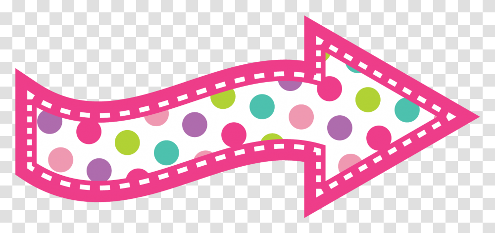 Work Is In School And What They Think They Might Need Pink Polka Dot Arrow, Label, Texture, Sticker Transparent Png