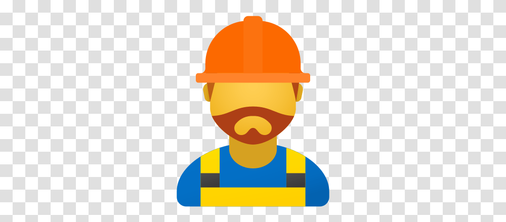 Worker Beard Icon In Fluency Style Icono De Trabajasor, Clothing, Apparel, Helmet, Hardhat Transparent Png