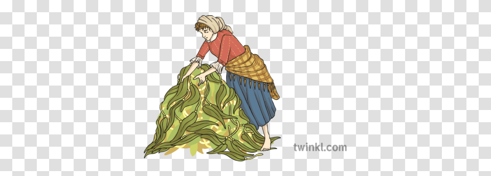 Worker Collecting Kelp Illustration Fictional Character, Person, Human, Art, Female Transparent Png