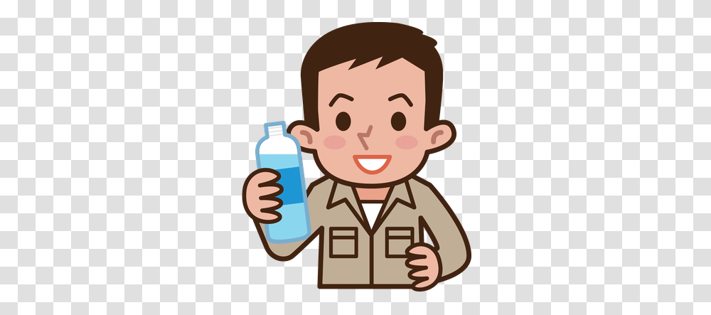 Worker Drinking Water, Tin, Can, Poster, Advertisement Transparent Png