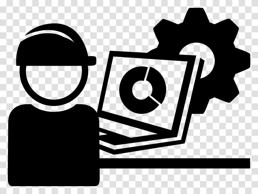 Worker Icon, Electronics, Stencil Transparent Png