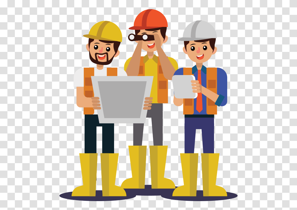 Worker Vector Construction Team Cartoon Construction Worker, Word, Helmet, Hardhat Transparent Png