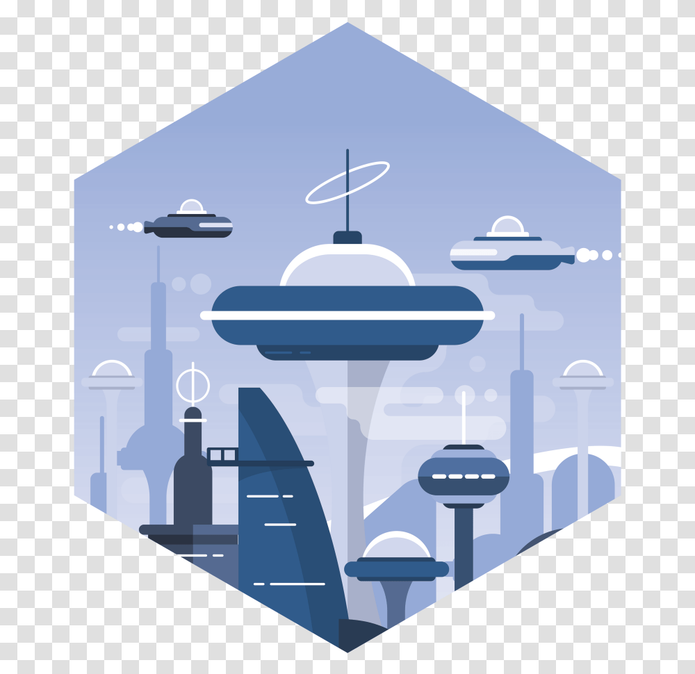 Workflow Is Just A Phase A Futuristic City Skyline Luxury Yacht, Transportation, Vehicle Transparent Png