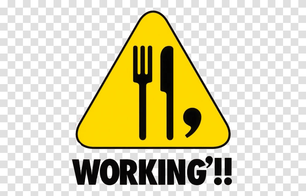 Working Anime Logo Working Anime, Road Sign, Symbol, Fork, Cutlery Transparent Png