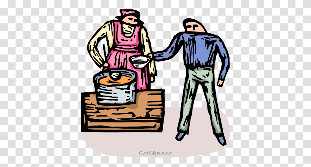 Working In Soup Kitchen Helping Homeless Royalty Free Vector Clip, Person, Hand, Washing Transparent Png