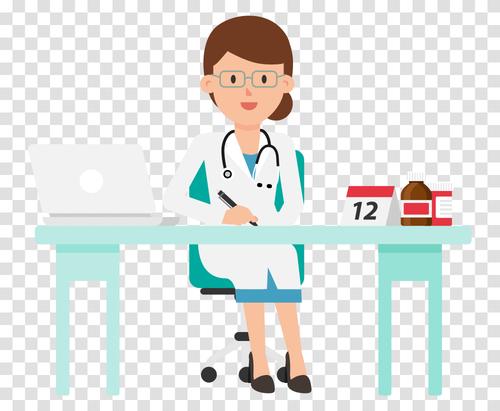Working, Person, Human, Doctor, Lab Coat Transparent Png