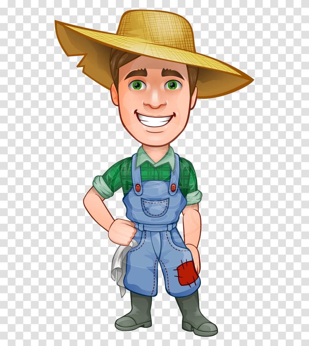 Working Vector Farmer Farmer Clipart, Clothing, Apparel, Hat, Sun Hat Transparent Png