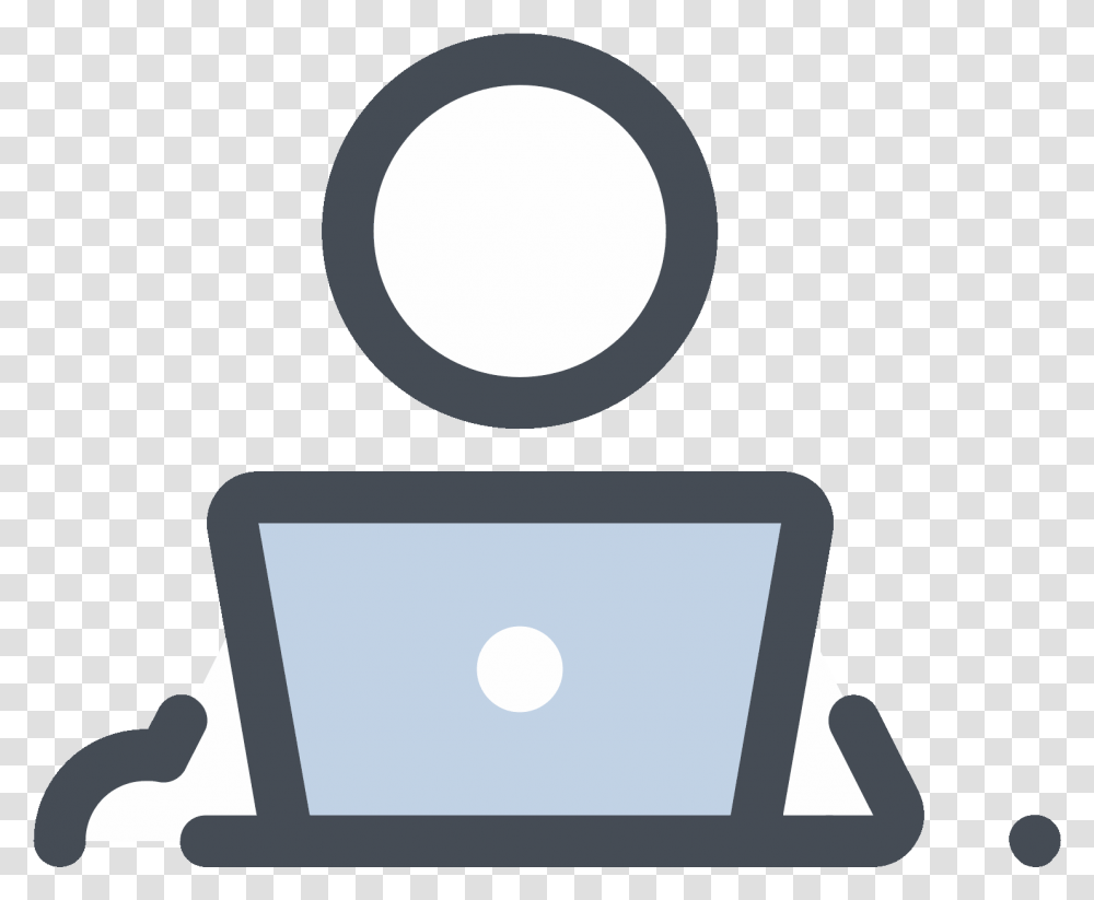 Working With A Laptop Icon Circle, Electronics, Computer, Helmet Transparent Png