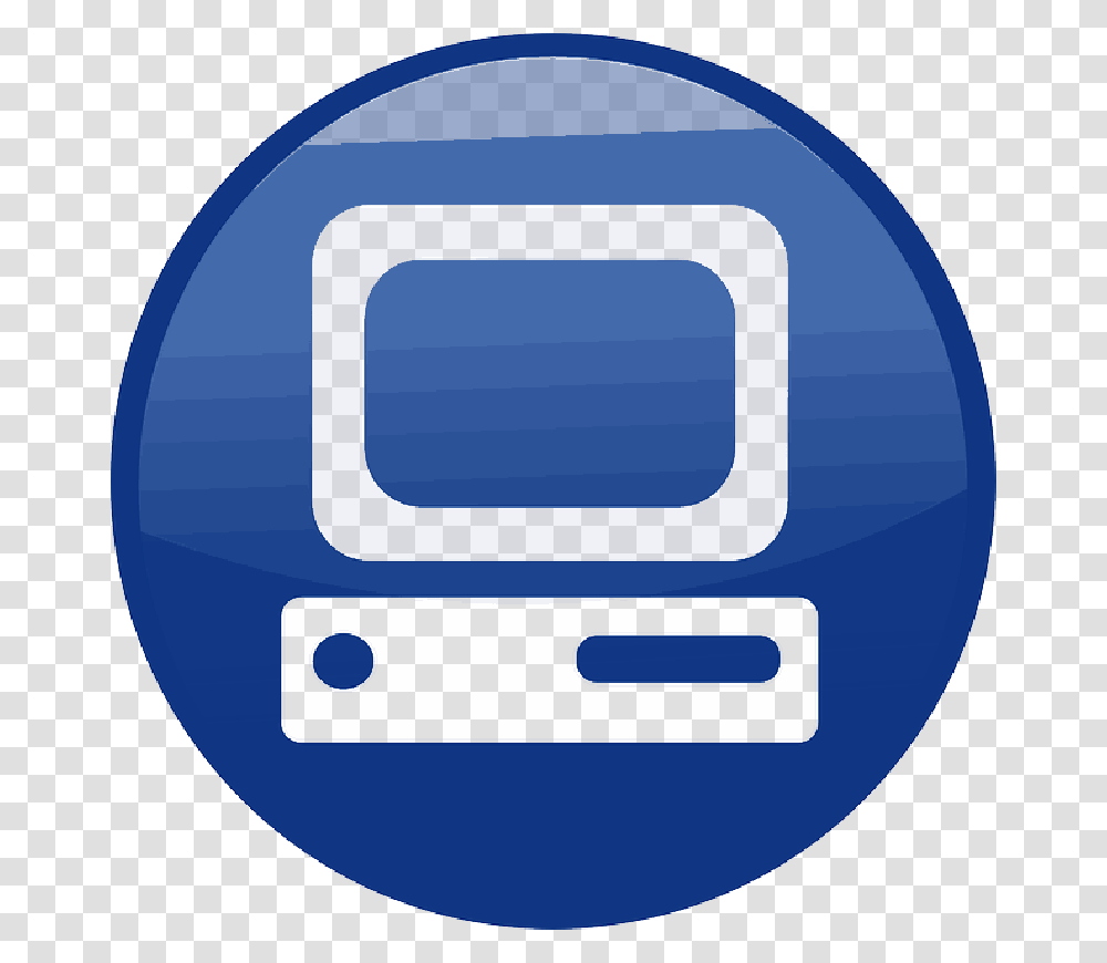 Workstation Office Desktop Computer Icon Button Blue Computer Clipart, Label, Word, Vehicle Transparent Png