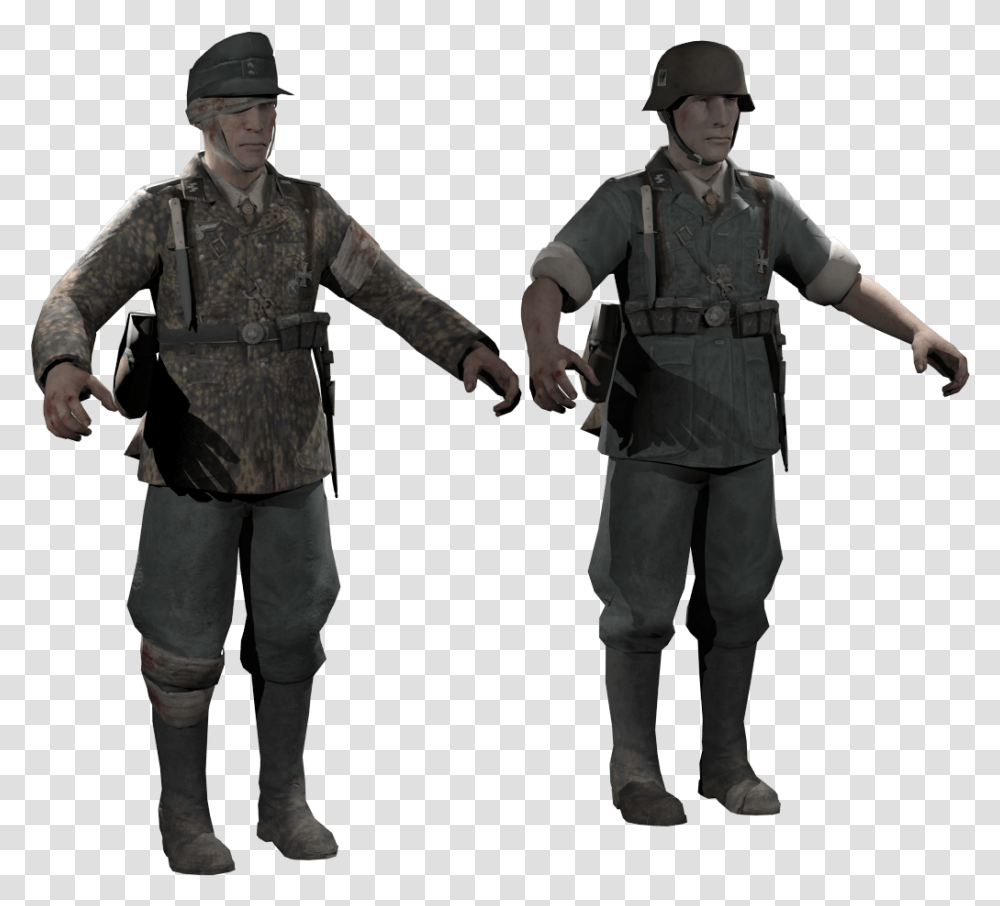 World At War Call Of Duty Waw Skins, Person, Military, Military Uniform, Helmet Transparent Png