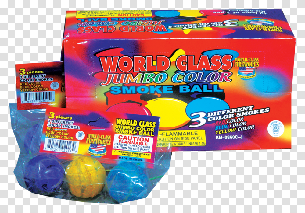 World Class Jumbo Color Smoke Ball, Food, Candy, Sphere, Advertisement Transparent Png