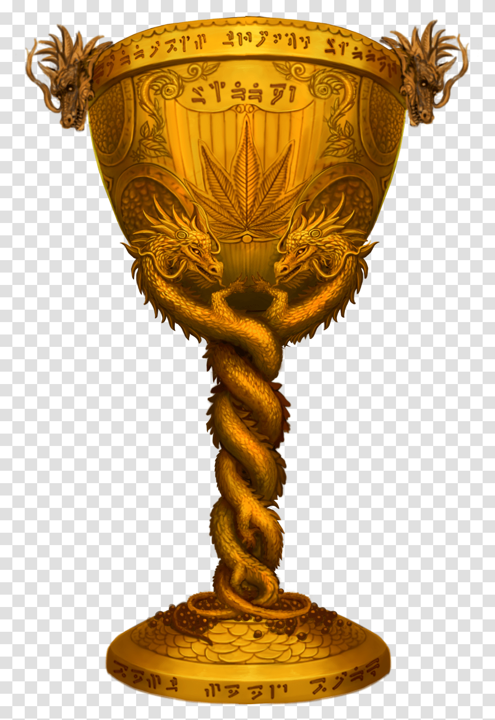World Cup Trophy Dragon Cup Cannabis Trophy Winner Marijuana Trophy, Glass, Crystal Transparent Png