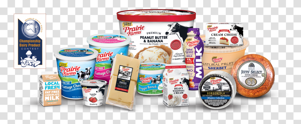 World Dairy Expo Winners Prairie Farms Cottage Cheese, Dessert, Food, Yogurt, Tin Transparent Png