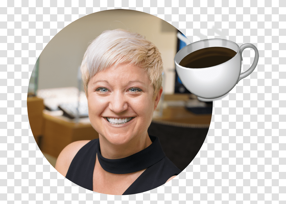 World Emoji Day Jennifer Tausch Coffee Cup Coffee Cup, Person, Human, Face, Head Transparent Png