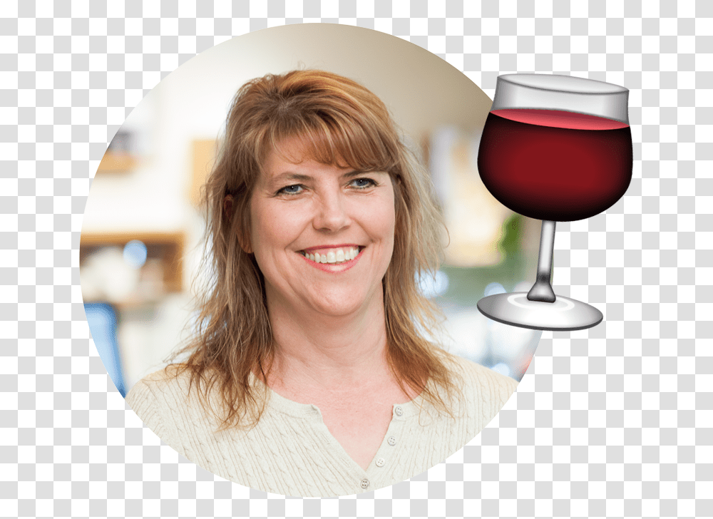 World Emoji Day Tammy Kidder Wine Glass Wine Glass, Person, Human, Alcohol, Beverage Transparent Png