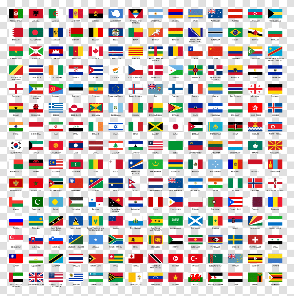 World Flags Flag United Nations Countries, Collage, Poster Transparent Png