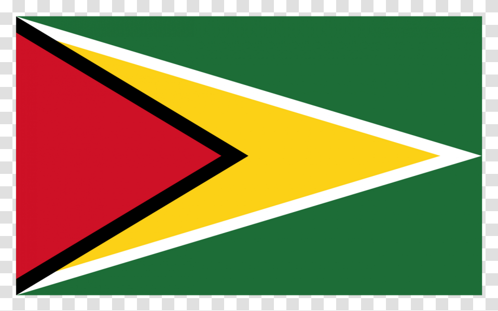 World Flags Guyana Flag Hd Wallpaper National Flag Of Guyana, Triangle, Logo Transparent Png