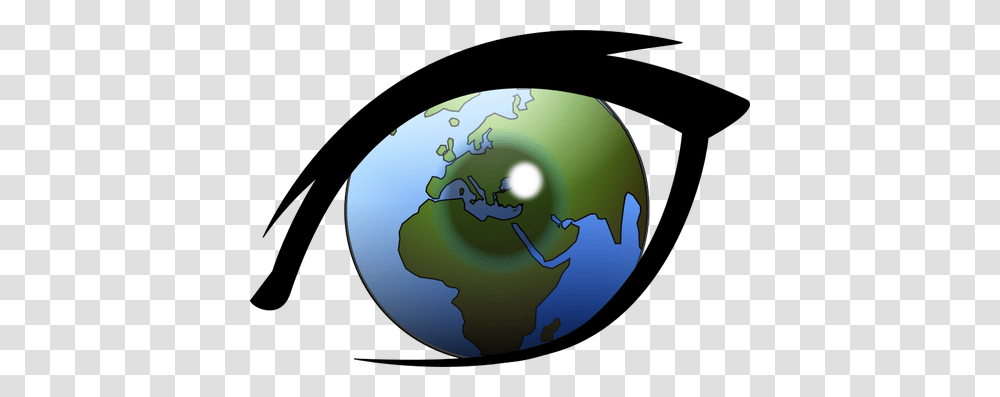 World Globe In The Eye Vector Clip Art, Outer Space, Astronomy, Universe, Planet Transparent Png