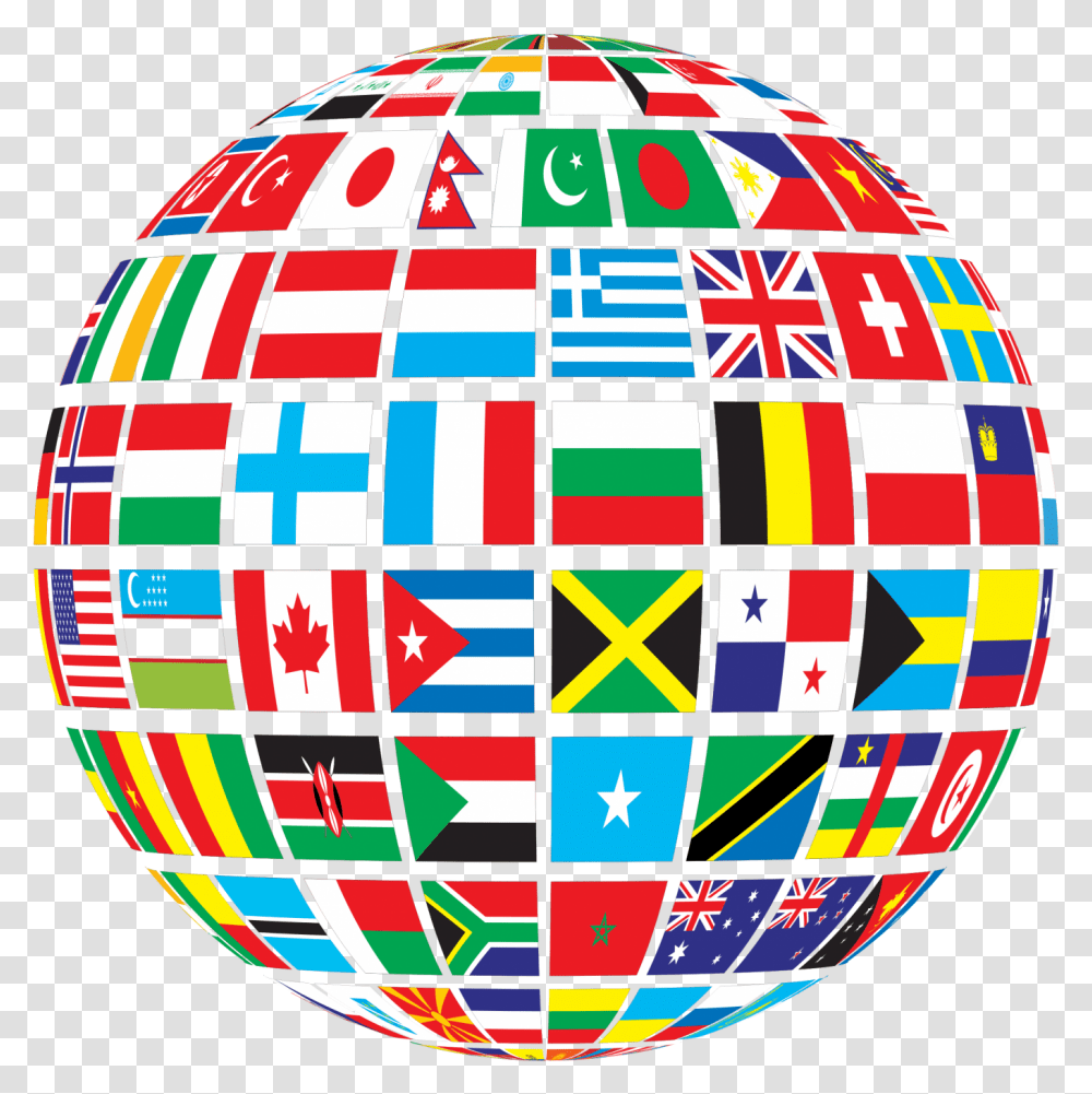 World Globe With Flags, Outer Space, Astronomy, Universe, Planet Transparent Png