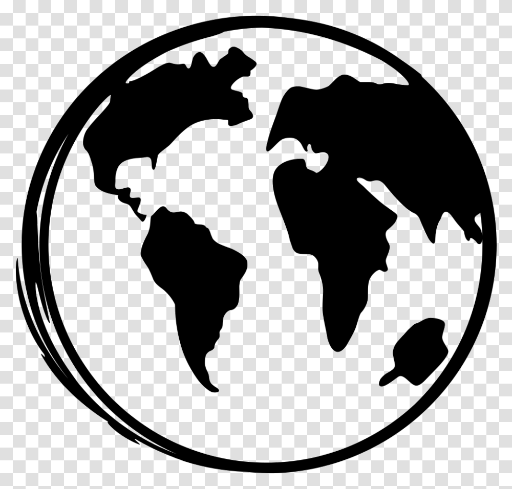 World Map Black And White, Astronomy, Outer Space, Universe, Planet Transparent Png