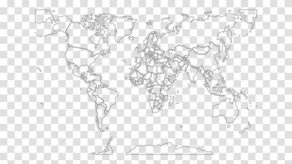 World Map Black And White Color, Diagram, Lace, Plot Transparent Png